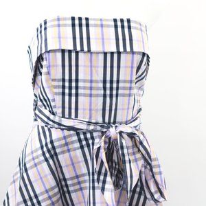New 7th Avenue Plaid Off The Shoulder Top